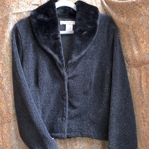 Jackets & Blazers - BC CLOTHING COMPANY PETlTE FLEECE DRESS JACKET WITH FAUX FUR COLLAR